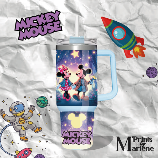 Mikey and minnie looking at the stars, wrap tumbler 20oz