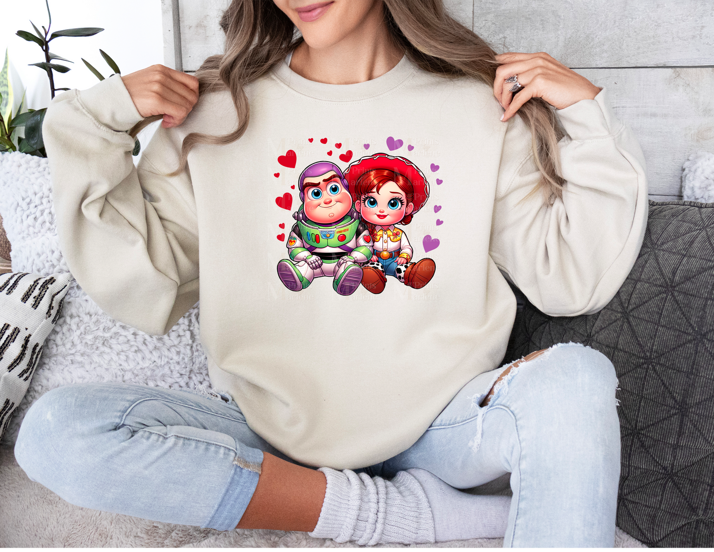 Buzz & Jess Love Crewneck Sweater