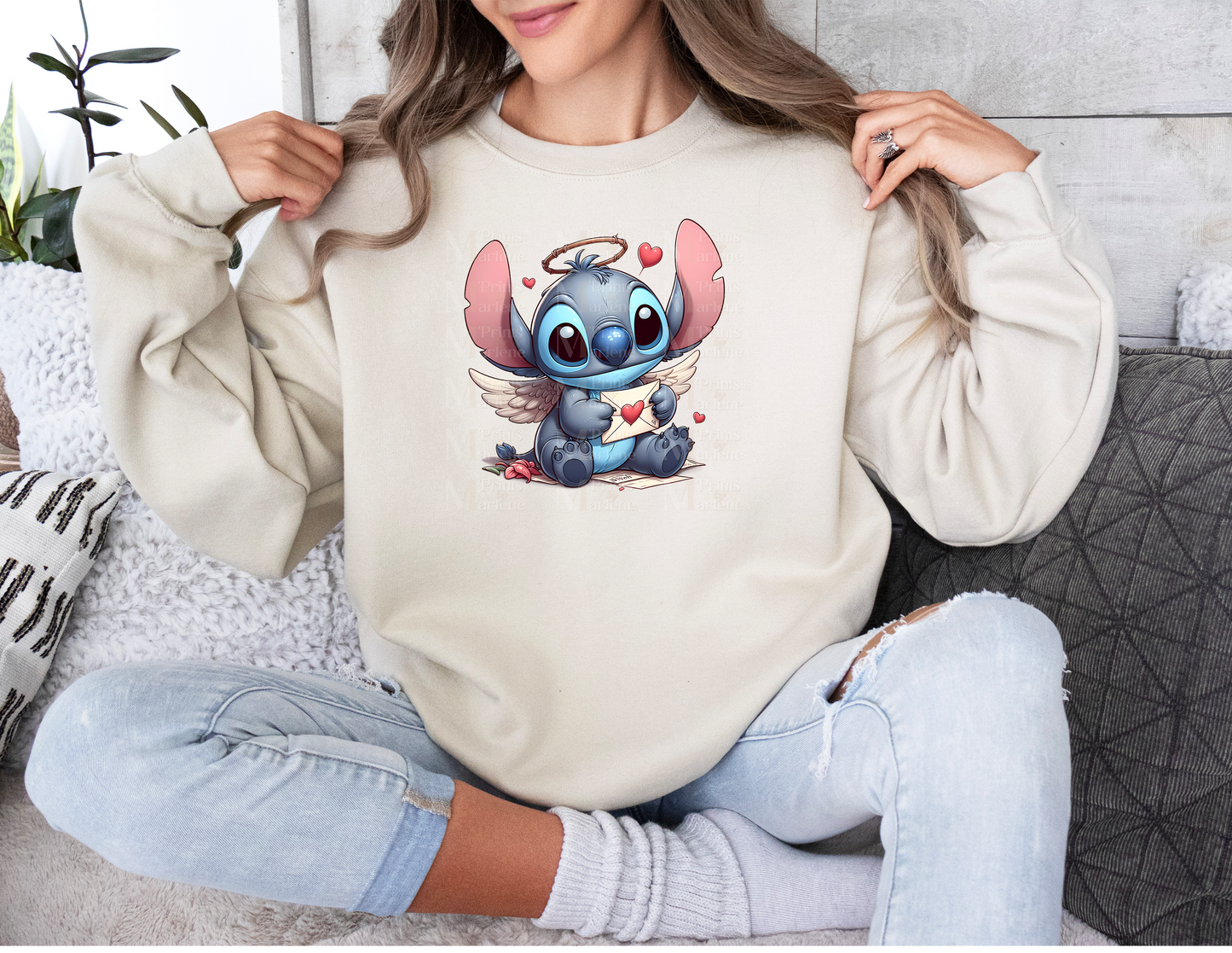 Stitch Cupid Crewneck Sweater